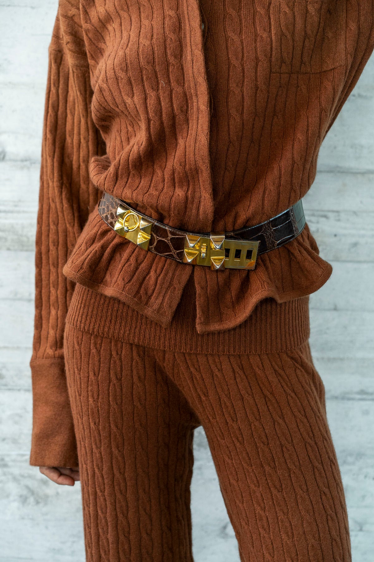 VINTAGE HERMES CROCODILE BELT