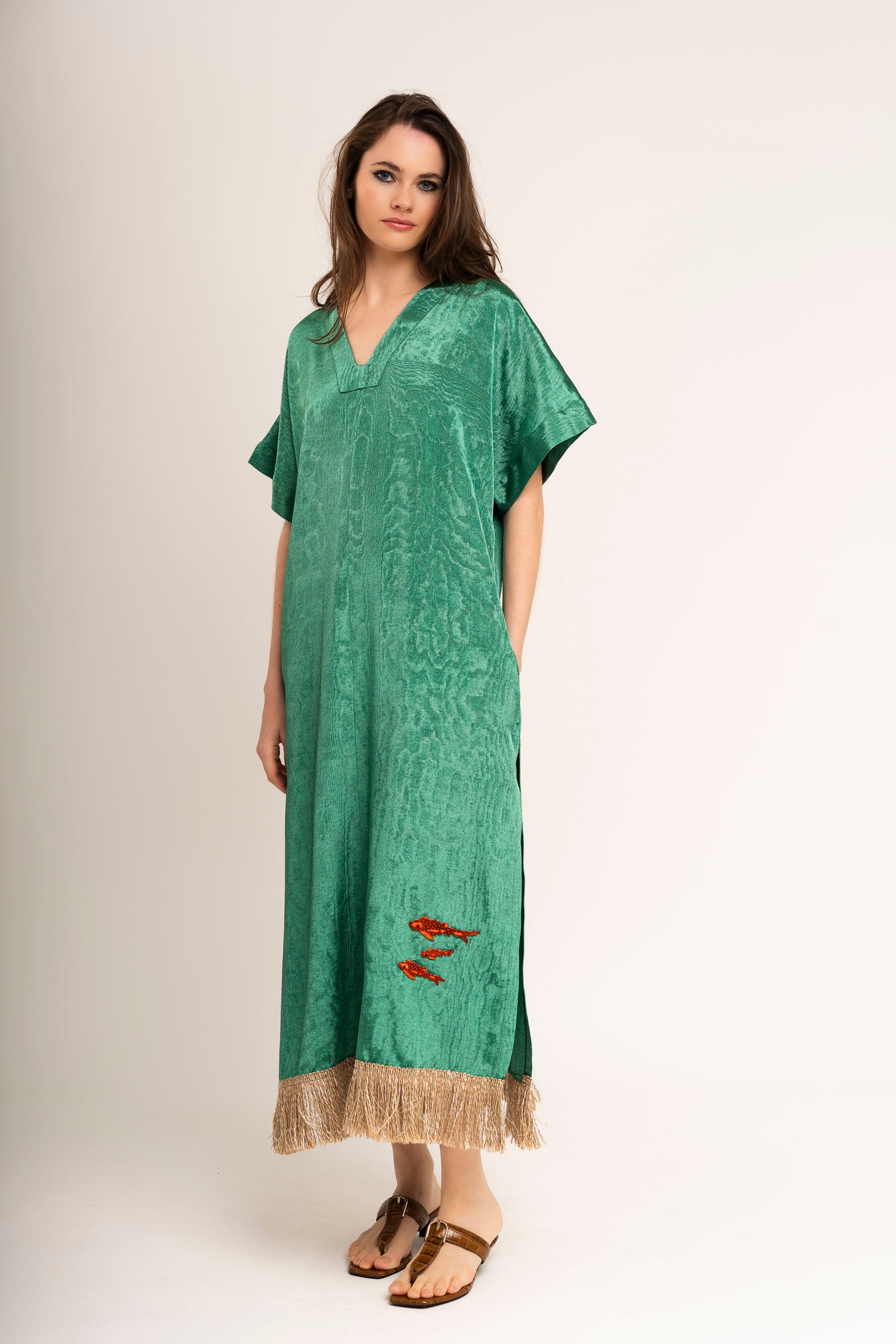 KAFTAN TRA SALE E LUCE - EMERALD GREEN