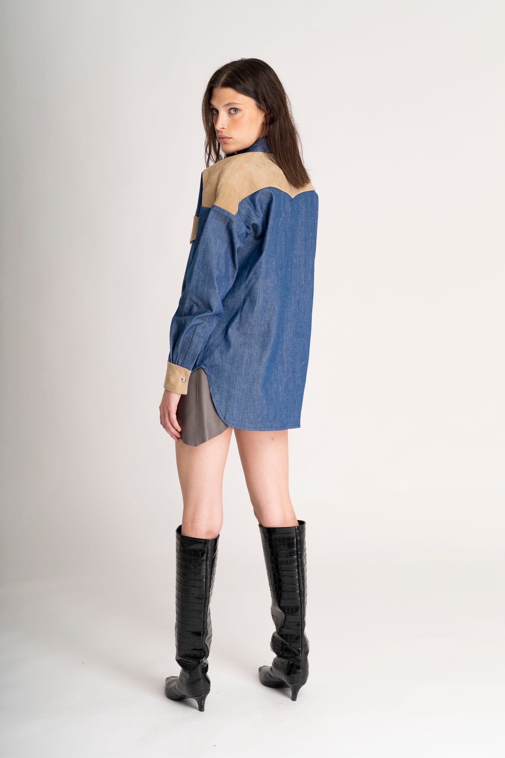 THE BISON AND BLOOM DENIM SHIRT