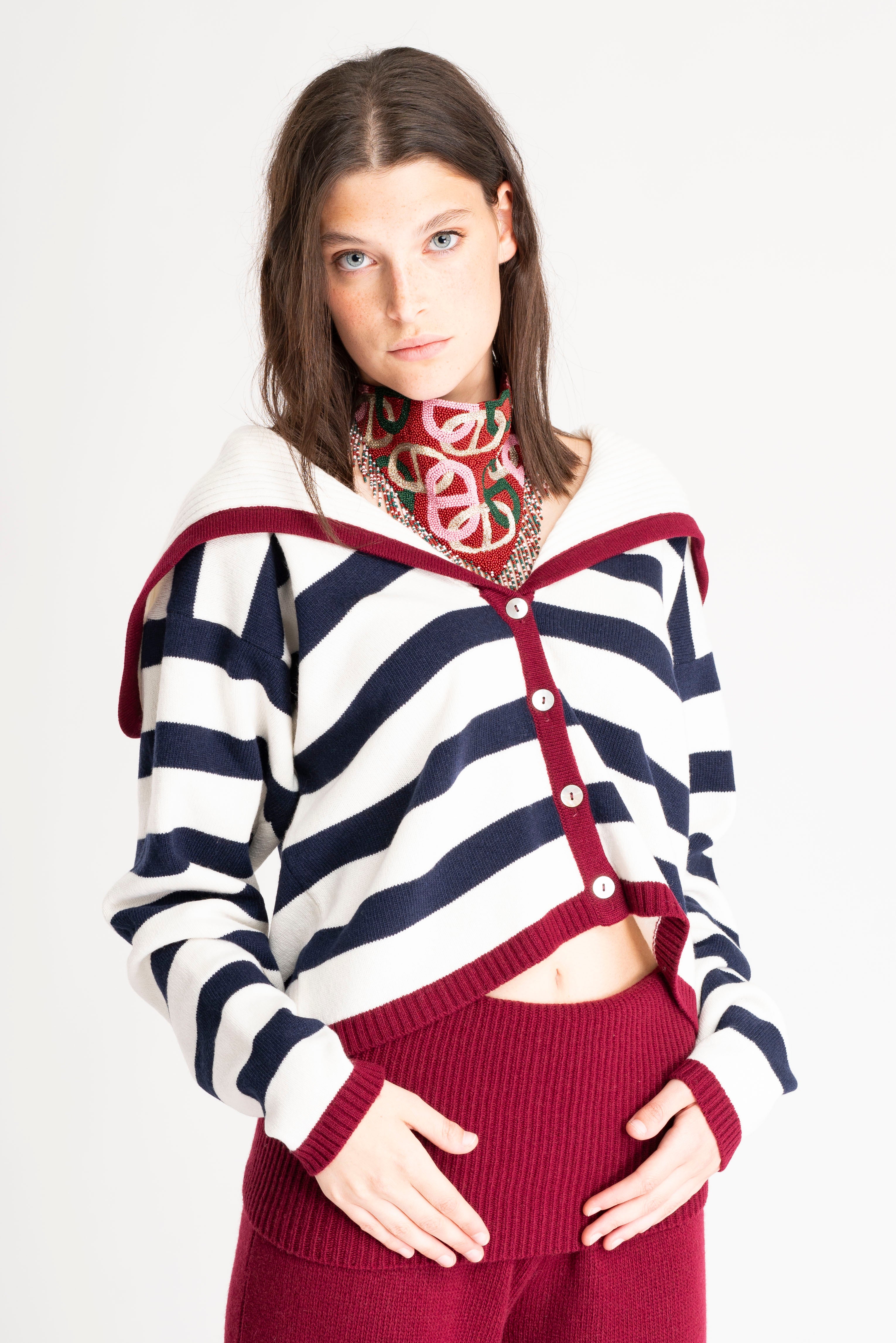 ALLA MARINARA JUMPER BURGUNDY
