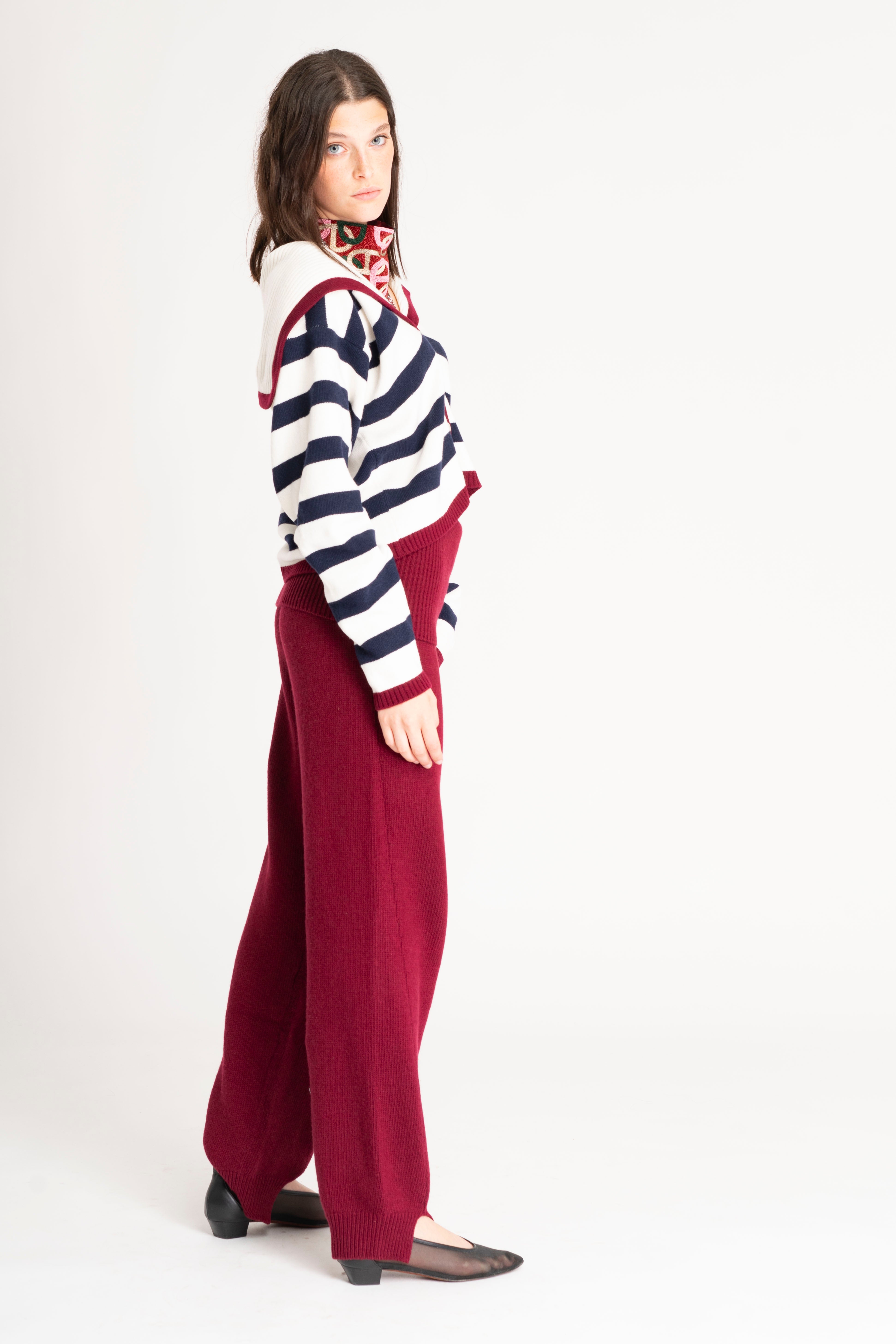 ALLA MARINARA JUMPER BURGUNDY