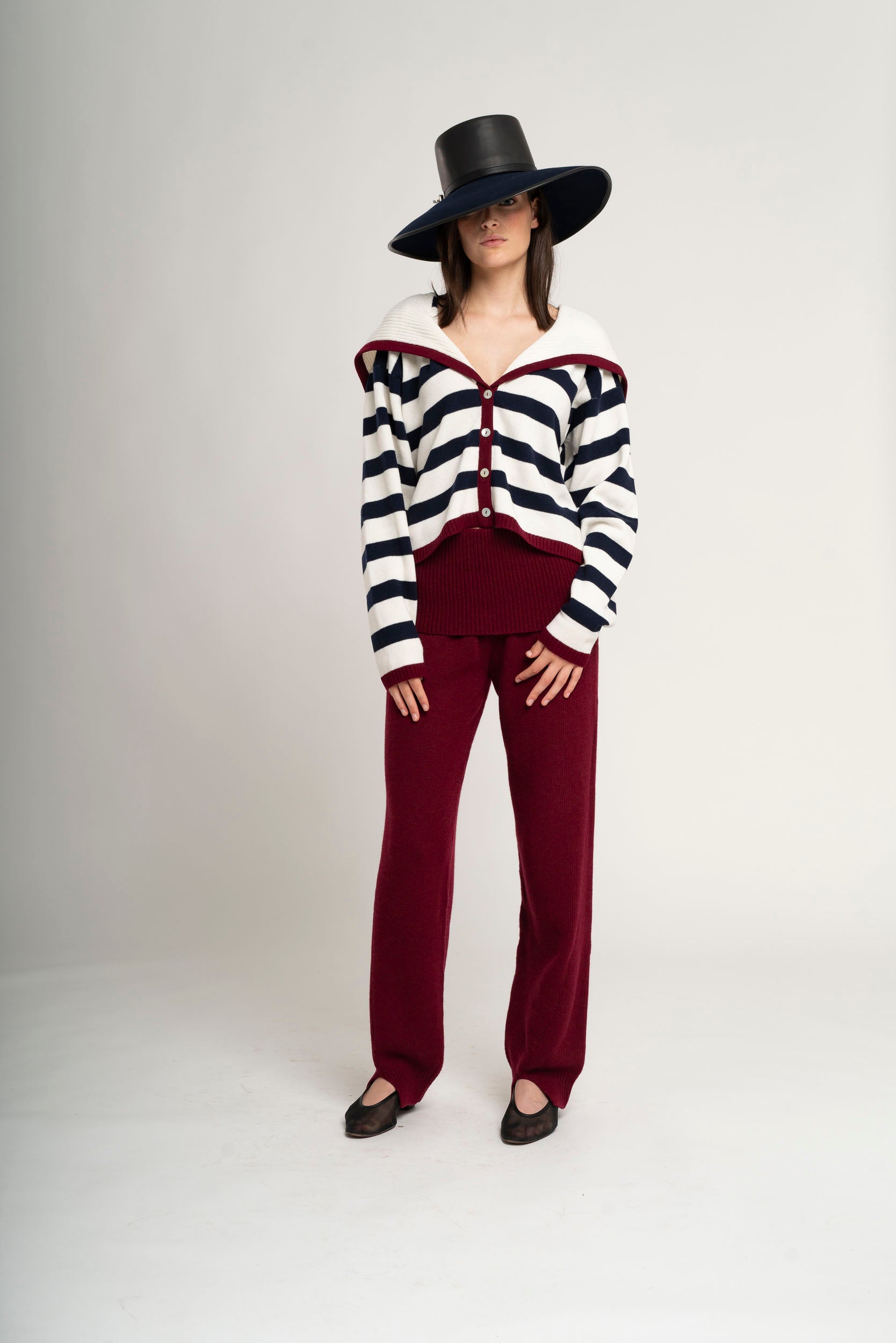 ALLA MARINARA JUMPER BURGUNDY